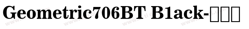 Geometric706BT B1ack字体转换